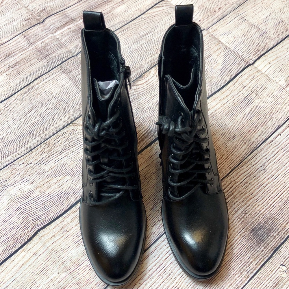 NEW NASTY GAL | Black Combat Boots Size 6 - Picture 2 of 4
